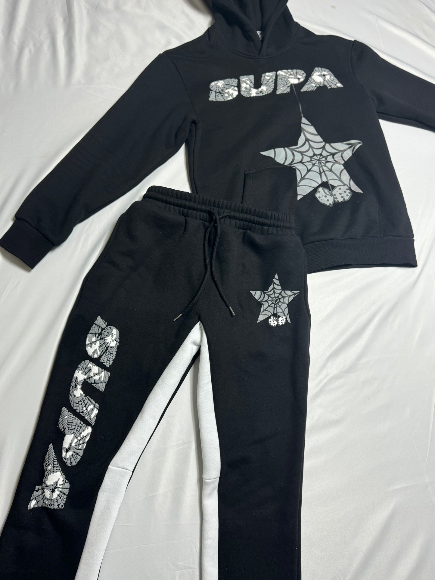 Black SUPA Web hoodie